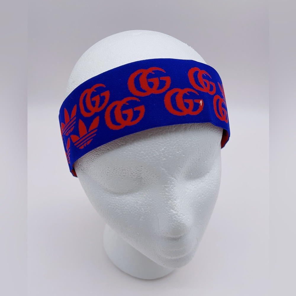 ❌SOLD❌Authentic Adidas X GUCCI GG Trefoil Print Stretch Headband Size M (57cm) - Picture 3 of 8